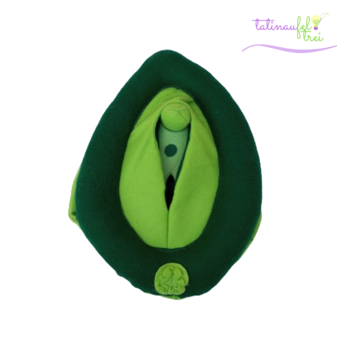 Vulva de Feltro Didática Verde 25cm Feltrei!! - Image 2