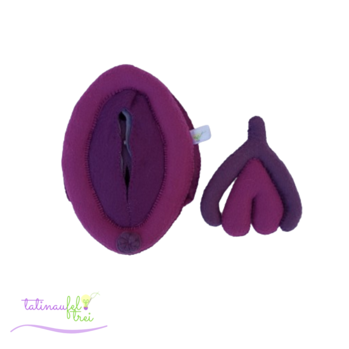 .Vulva de Feltro Didática Beringela e Roxo 15cm Feltrei!!