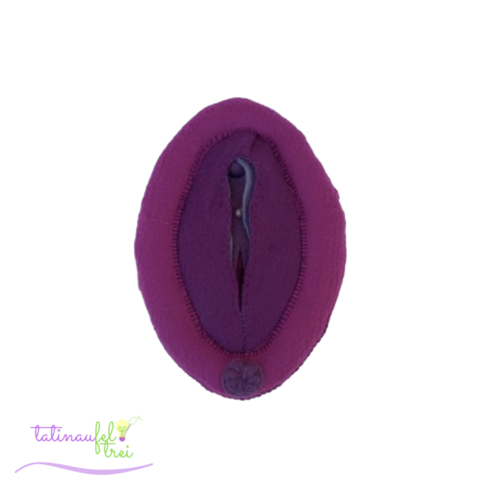 .Vulva de Feltro Didática Beringela e Roxo 15cm Feltrei!! - Image 2