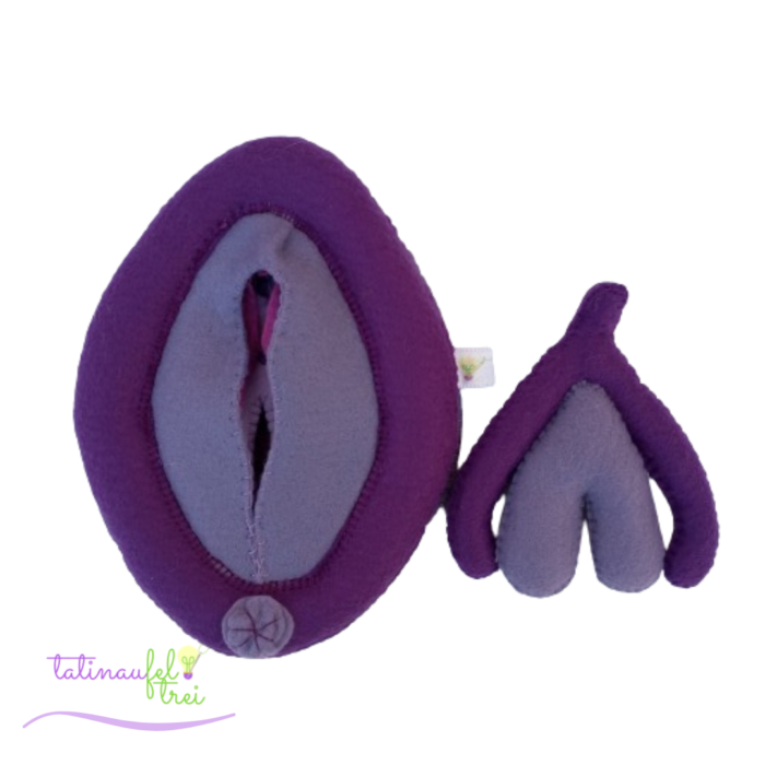 .Vulva de Feltro Didática Roxo e Lilás 15cm Feltrei!!