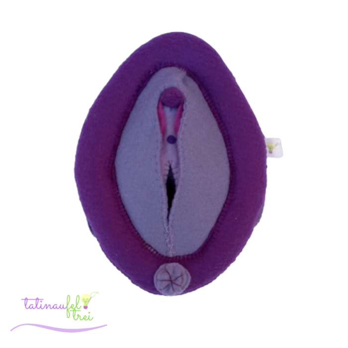 .Vulva de Feltro Didática Roxo e Lilás 15cm Feltrei!! - Image 2