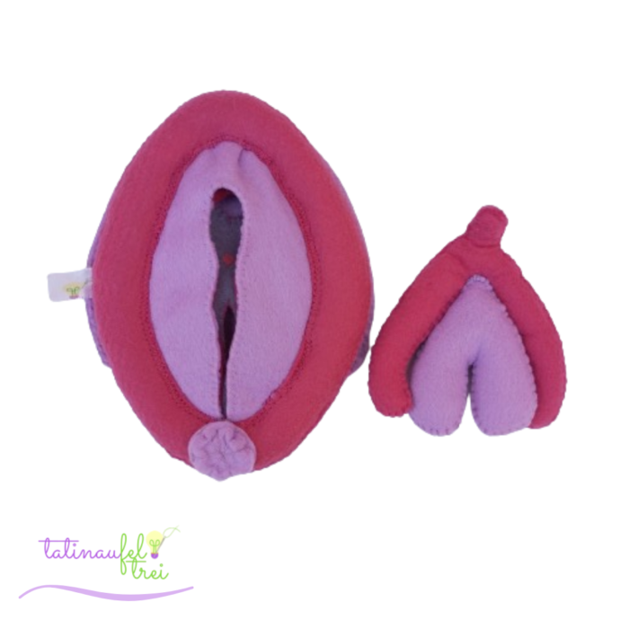 .Vulva de Feltro Didática Rosa e Lilás 15cm Feltrei!!