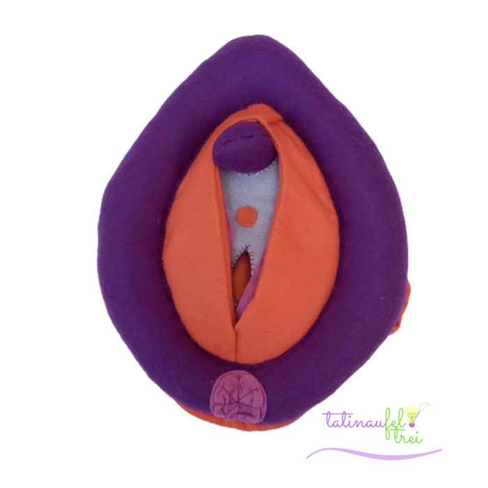 Vulva de Feltro Didática Roxo e Laranja Feltrei!! - Image 2