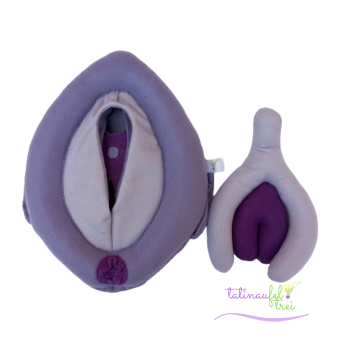 Vulva de Feltro Didática Lilás 25cm Feltrei!!