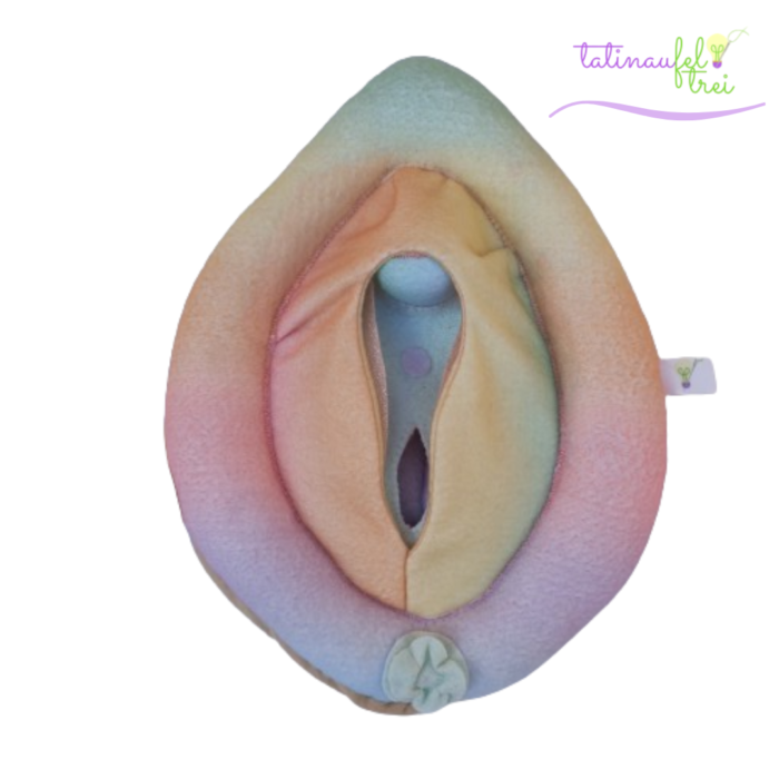 Vulva de Feltro Didática Arco - Íris 25cm Feltrei!! - Image 2