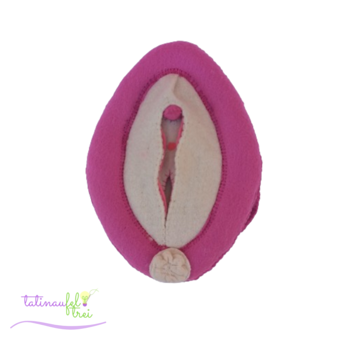 .Vulva de Feltro Didática Rosa e Bege 15cm Feltrei!! - Image 2