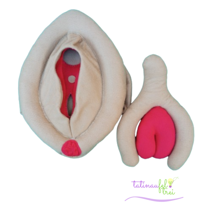 Vulva de Feltro Didática Marrom 25cm Feltrei!!