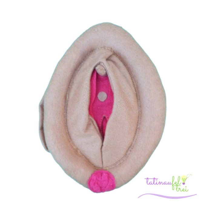 .Vulva de Feltro Didática Marrom 20cm Feltrei!! - Image 2