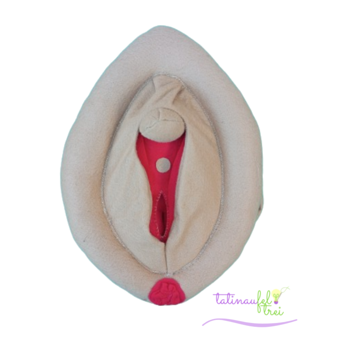 Vulva de Feltro Didática Marrom 25cm Feltrei!! - Image 2