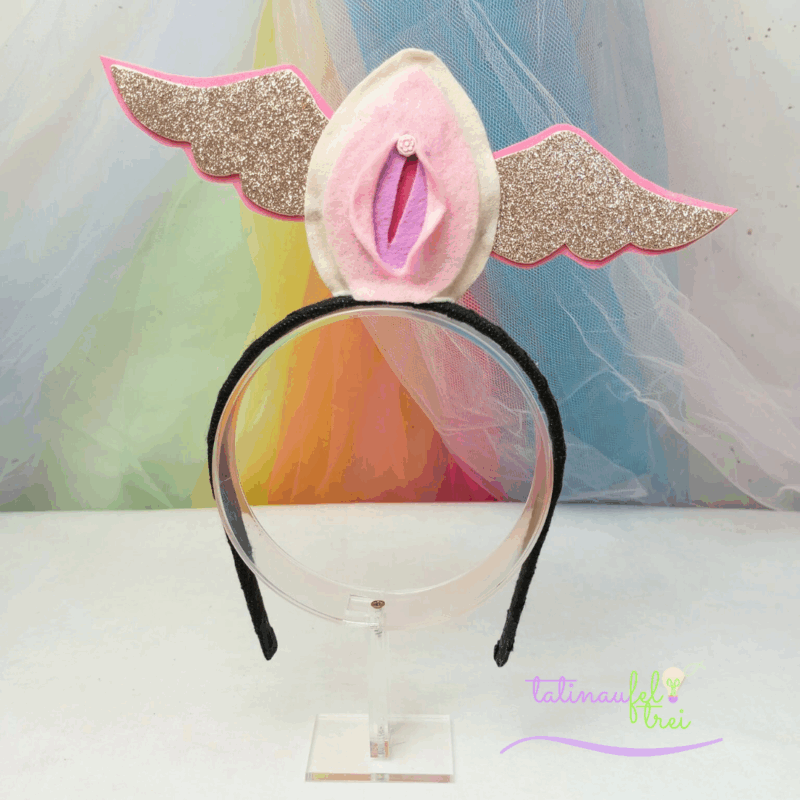 Tiara Vulva Livre  - Vulva Rosa com asa champagne