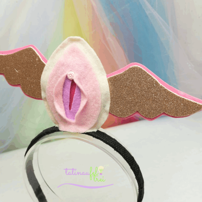 Tiara Vulva Livre  - Vulva Rosa com asa champagne - Image 3