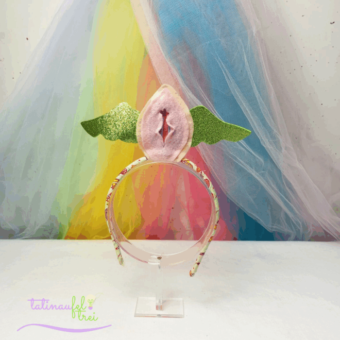 Tiara Vulva Livre  - Vulva Rosa com asa verde - Image 2
