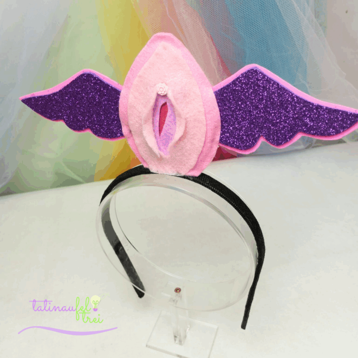 Tiara Vulva Livre  - Vulva Rosa com asa roxa