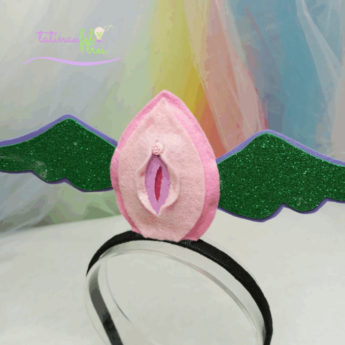 Tiara Vulva Livre  - Vulva Rosa com asa verde - Image 2