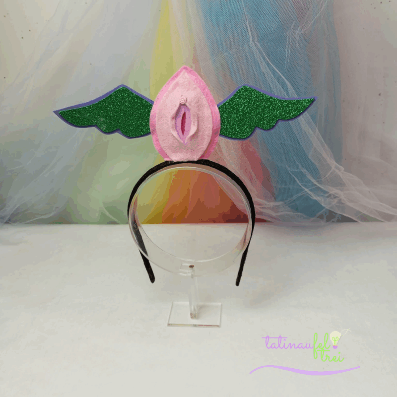Tiara Vulva Livre  - Vulva Rosa com asa verde