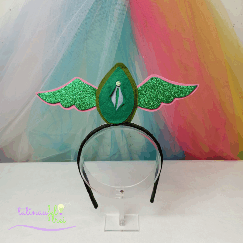 Tiara Vulva Livre  - Vulva Verde com asa verde
