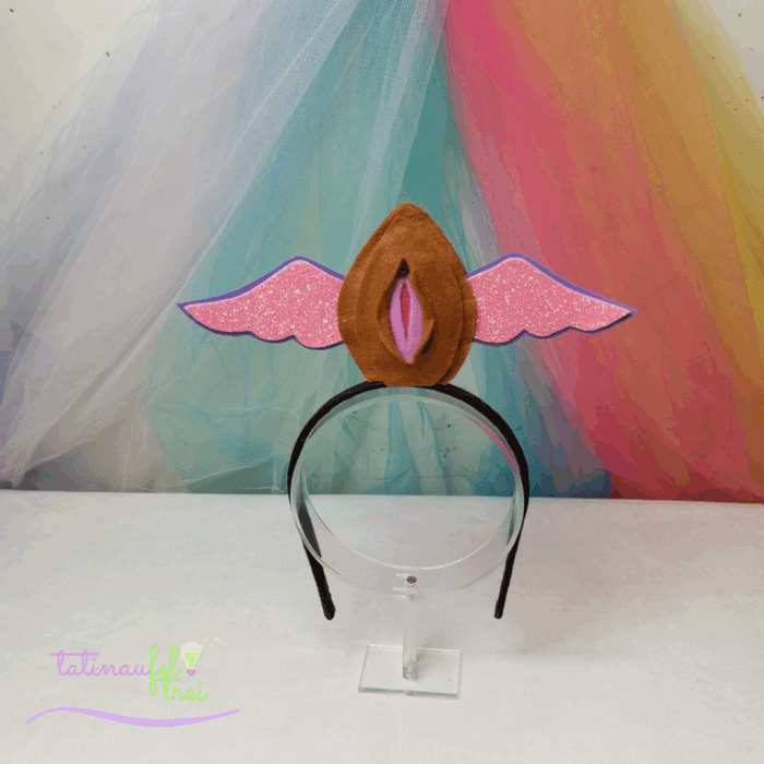 Tiara Vulva Livre  - Vulva Marrom com asa rosa