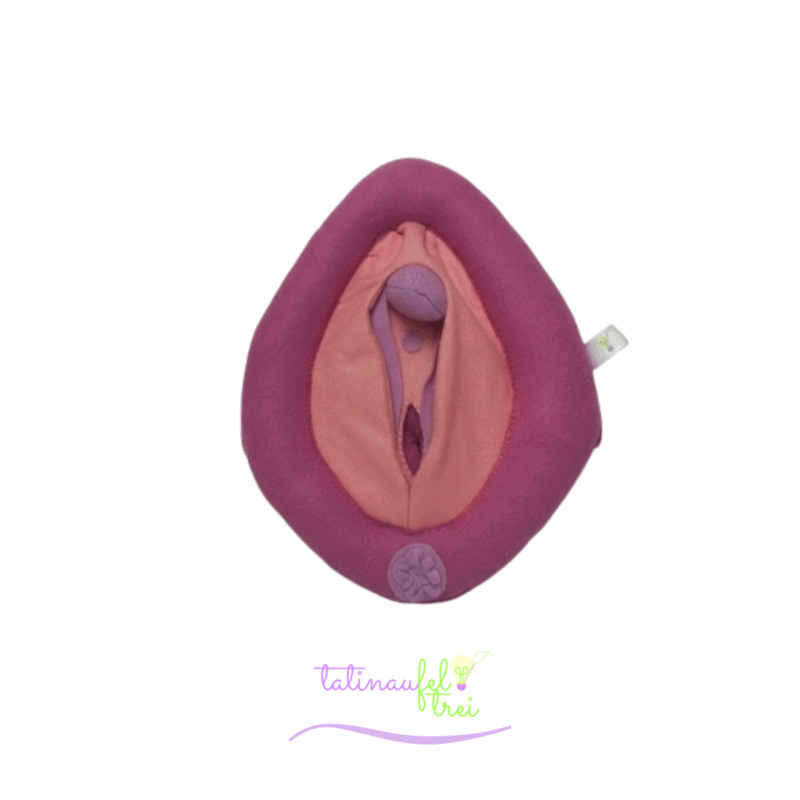 Vulva de Feltro Didática Fúcsia 25cm Feltrei!!