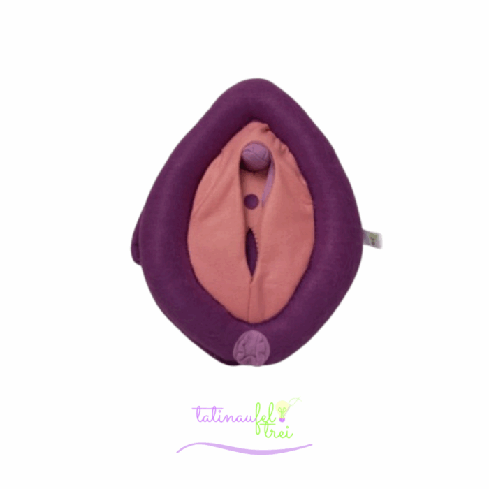 Vulva de Feltro Didática Roxa e salmão 25cm Feltrei!! - Imagem 2