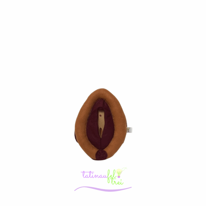 .Vulva de Feltro Didática Caramelho com Marrom 20cm Feltrei!! - Imagem 2