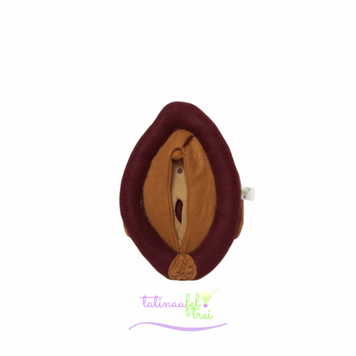 .Vulva de Feltro Didática Marrom e caramelo 20cm Feltrei!! - Imagem 2