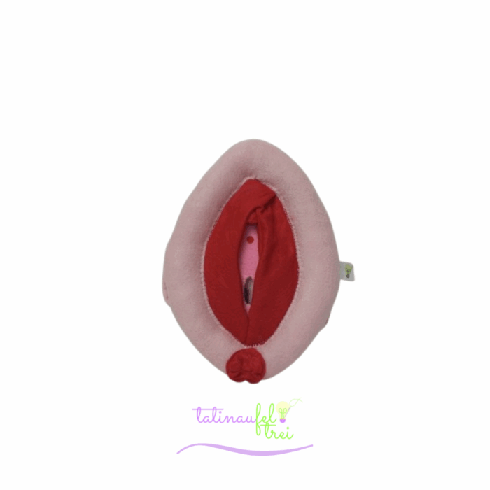 .Vulva de Feltro Didática Rosa com vermelho 20cm Feltrei!! - Imagem 2