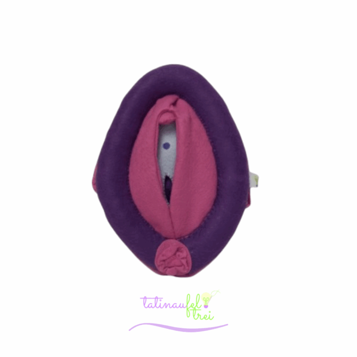 .Vulva de Feltro Didática Roxa com Pink 20cm Feltrei!! - Imagem 2