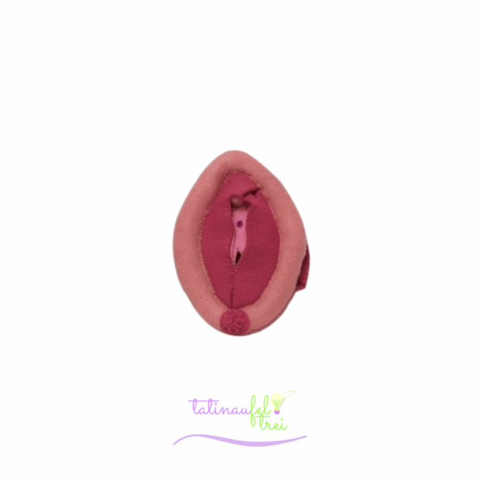 .Vulva de Feltro Didática Salmão com Pink 15cm - Imagem 2