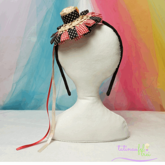 Tiara Chapéu Preto e Vermelho - Imagem 3